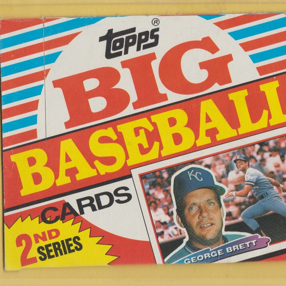1988 TOPPS BIG CARDS - **Box Top - NO CARDS** - Perfect for George Brett Fans
